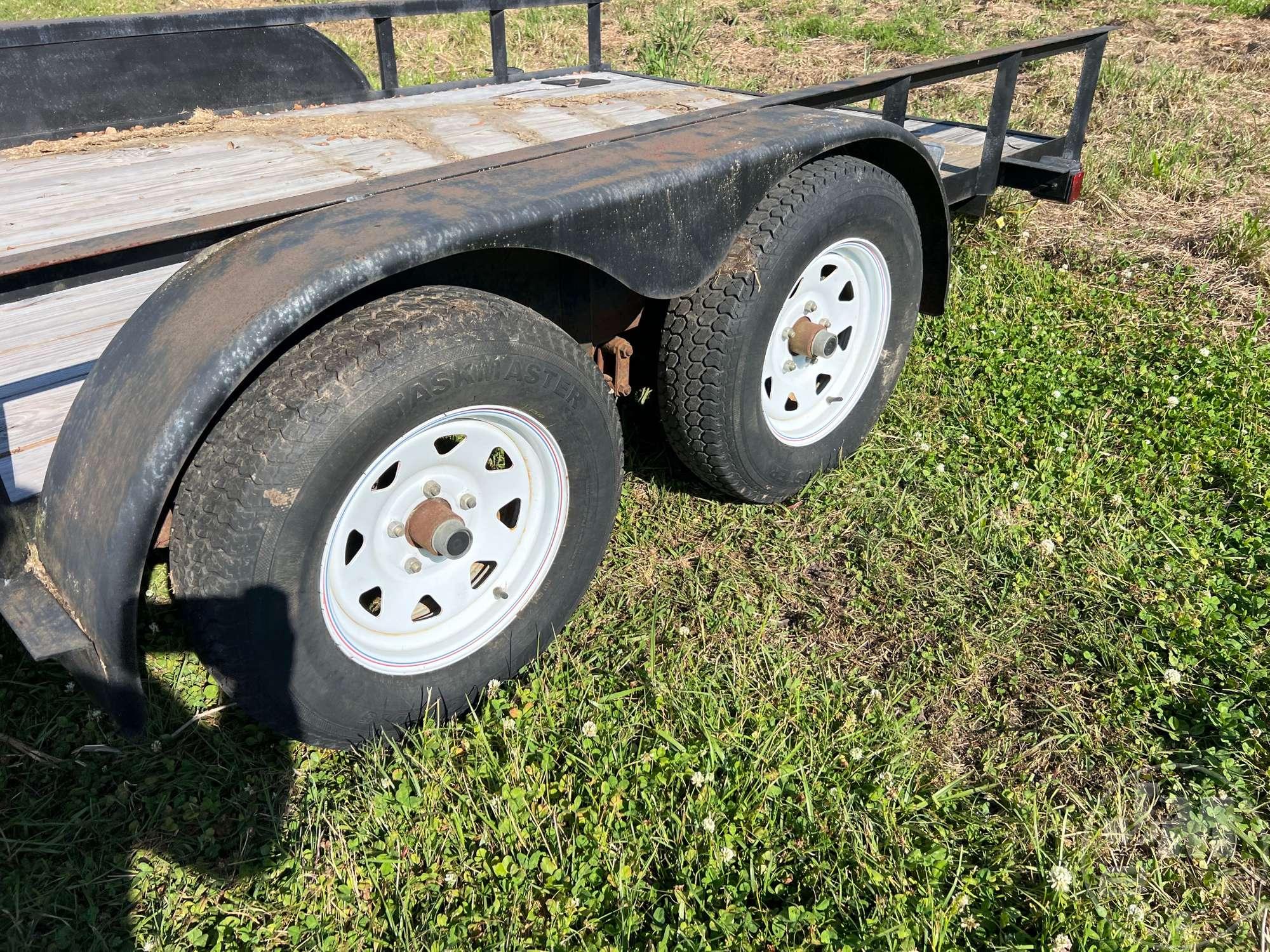 2011 DAVID BREWER IMPLEMENT INC. UTILITY TRAILER 7'X16' VIN: 4EDUS62XBTC000197