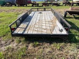 2011 DAVID BREWER IMPLEMENT INC. UTILITY TRAILER 7'X16' VIN: 4EDUS62XBTC000197