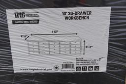 New TMG-WB20D 10' 20-Drawer Workbench