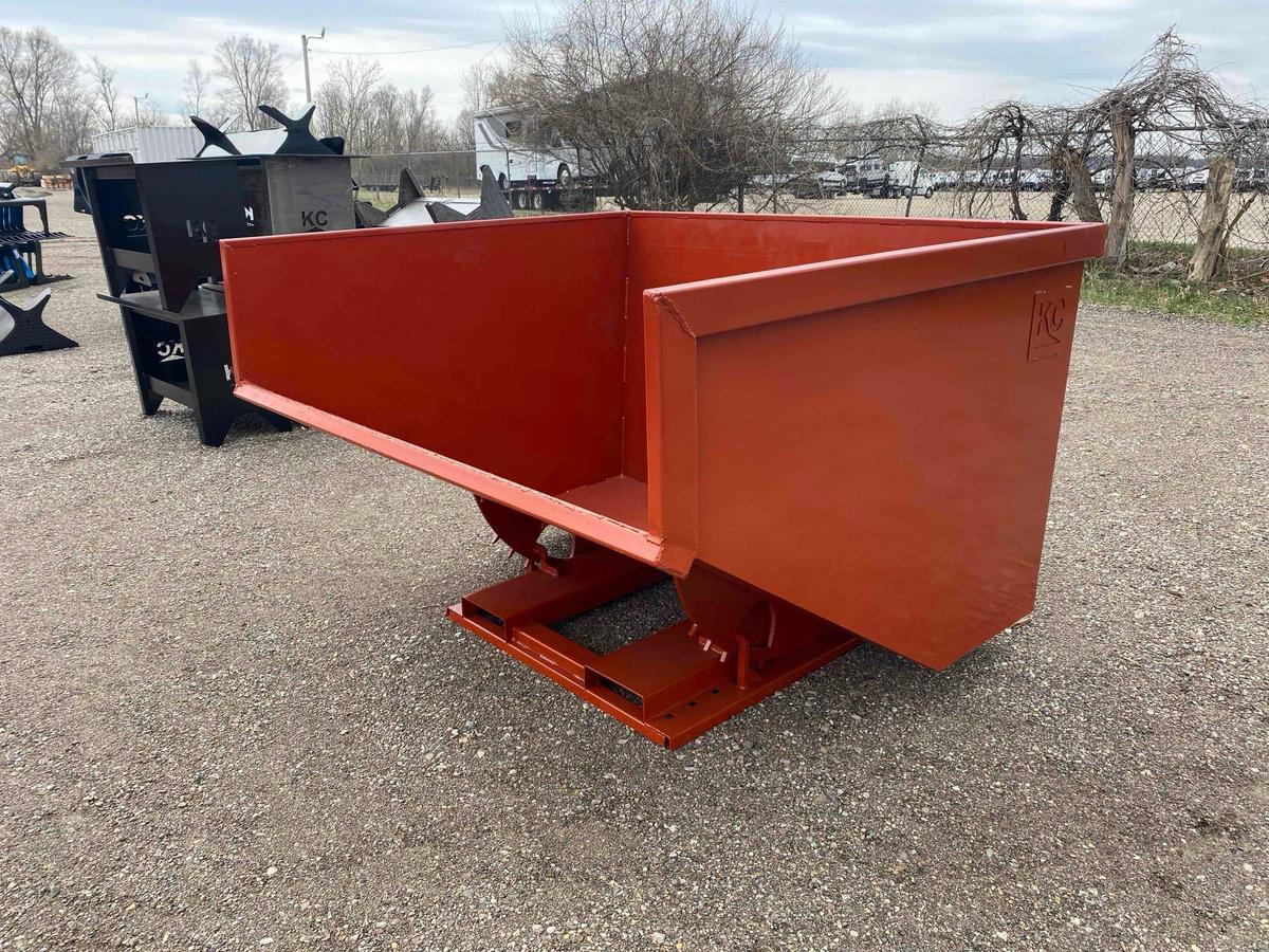 New 4 Cubic Yard Self Dumping Hopper with Fork Pockets