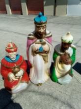 THREE WISEMEN NATIVITY BLOW MOLDS,