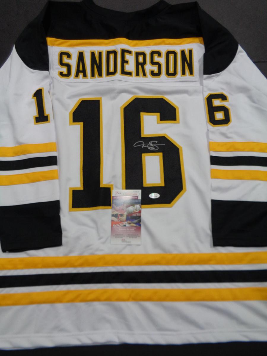 Derek Sanderson Boston Bruins Autographed Custom Black Hockey Jersey JSA coa