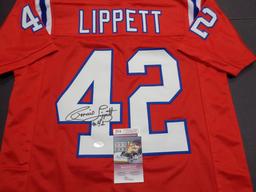 Ronnie Lippett New England Patriots Autographed Custom Football Jersey JSA W coa