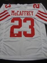 Christian McCaffery San Francisco 49ers Autographed Custom Football Jersey GA coa