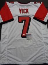 Michael Vick Atlanta Falcons Autographed Custom Football Jersey JSA W coa