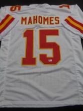 Patrick Mahomes Kansas City Chiefs Autographed Custom Football Jersey GA coa