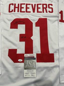 Gerry Cheevers Team Canada Autographed & Inscribed Custom Hockey Jersey JSA W coa