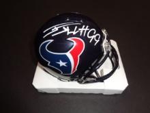 J.J. Watt Houston Texans Autographed Riddell Mini Helmet GA coa