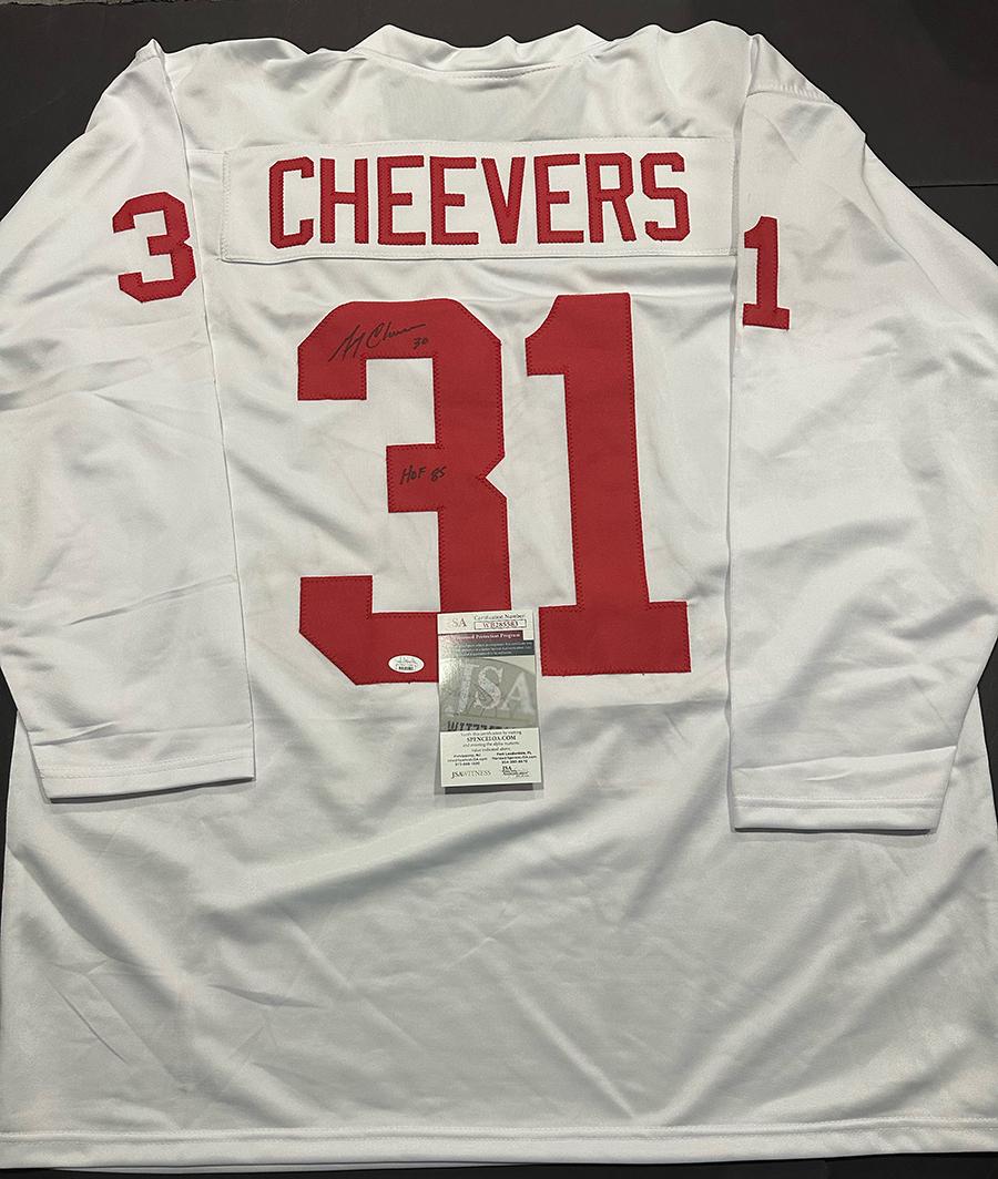 Gerry Cheevers Team Canada Autographed & Inscribed Custom Hockey Jersey JSA W coa