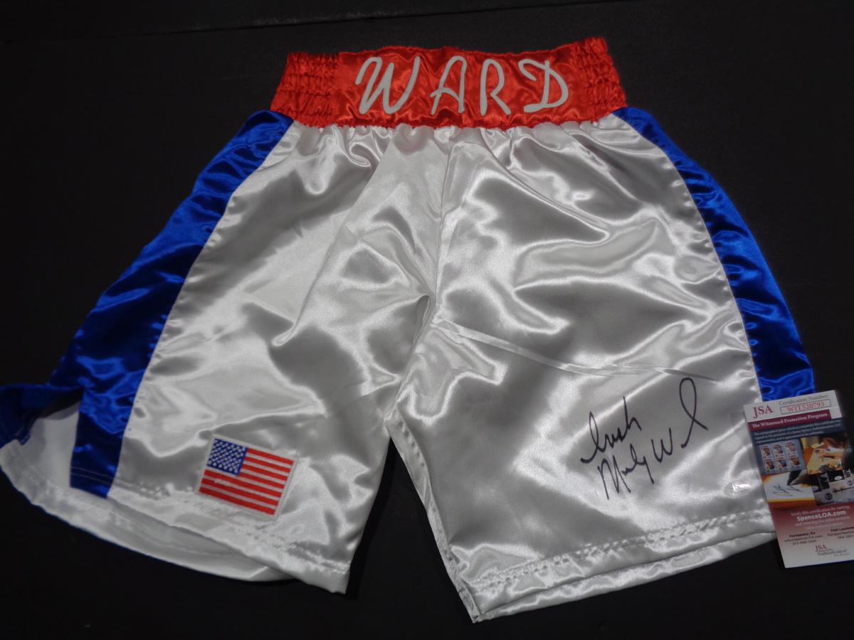 Irish Micky Ward Autographed Boxing Trunks JSA Witnessed coa