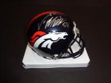 Von Miller Denver Broncos Autographed Riddell Mini Helmet GA coa