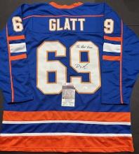 Doug Smith Author of The Goon aka Doug Glatt Autographed & Inscribed Custom Hockey Jersey JSA W coa