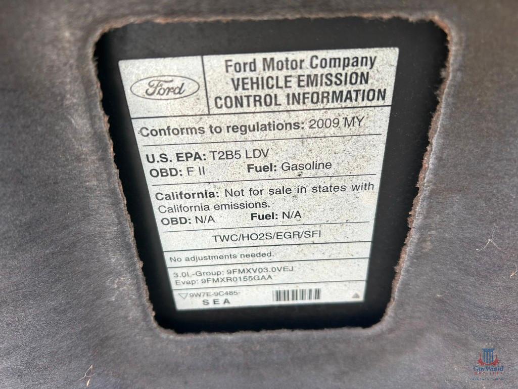 2009 Ford Fusion Passenger Car, VIN # 3FAHP08179R145440