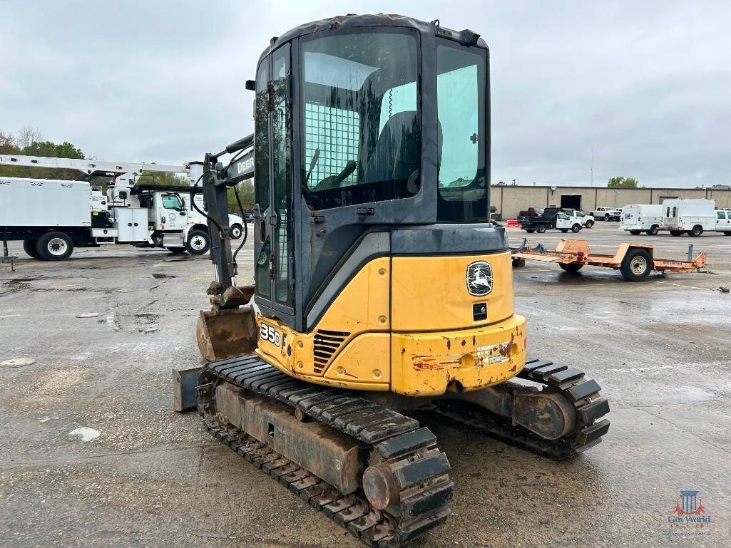 2011 JOHN DEERE 35D MINI EXCAVATOR; SN:1FF035DXPA0265798