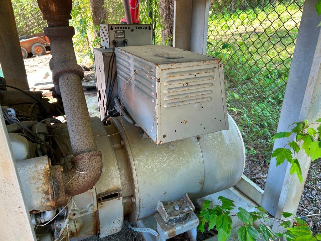 KOHLER PULL BEHIND DIESEL GENERATOR;MODEL# H440753, SER#E240521