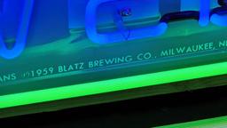 Original Blatz Beer Tin Neon Sign