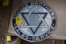 Dodge Brothers Enamel Metal Sign