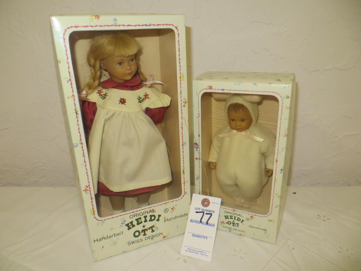 Original Heidi Ott 2 pcs a bunny and a country girl