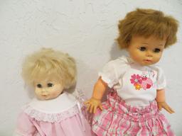 2 dolls with blinking Eyes, one by Ideal Toys