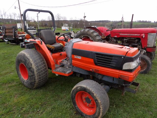 Kubota L4610 4wd Utility Tractor, 3 Speed Hydro, 3pt, 540 Pto, Remote Hydra