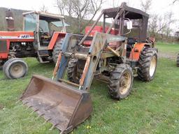 Zetor 6245 4wd Tractor w/ 594 Loader, Dual Remotes, 1629 Hours, Forrestry C