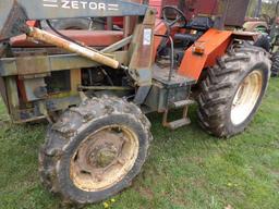 Zetor 6245 4wd Tractor w/ 594 Loader, Dual Remotes, 1629 Hours, Forrestry C