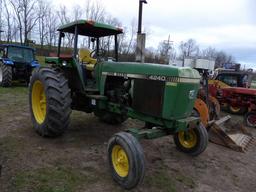 John Deere 4240 Tractor, 4 Post Rops, Quad Range, Good 18.4-38 Tires, 2 Set