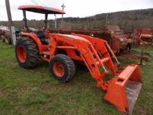 Kubota MX5100 4wd Tractor w/ LA844 Loader, Gear Drive, ROPS Canopy, Univers