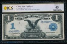 1899 $1 Black Eagle Silver Certificate PCGS 45
