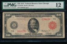 1914 $50 Red Seal Chicago FRN PMG 12