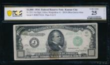 1934 $1000 Kansas City FRN PCGS 25