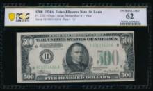 1934A $500 St Louis FRN PCGS 62