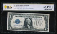 1928D $1 Silver Certificate PCGS 66PPQ