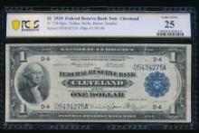 1918 $1 Cleveland FRBN PCGS 25