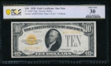 1928 $10 STAR Gold Certificate PCGS 30