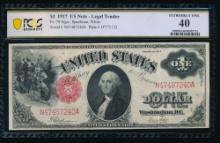 1917 $1 Legal Tender Note PCGS 40