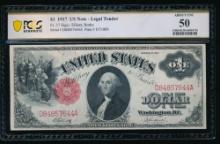 1917 $1 Legal Tender Note PCGS 50