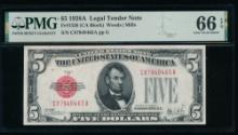 1928A $5 Legal Tender Note PMG 66EPQ