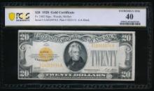 1928 $20 Gold Certificate PCGS 40