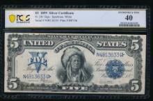 1899 $5 Chief Silver Certificate PCGS 40