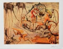 Salvador Dali BACCHUS WAGON Facsimile Signed Numbered Giclee