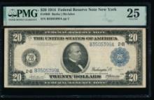 1914 $20 New York FRN PMG 25