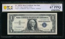 1957B $1 STAR Silver Certificate PCGS 67PPQ