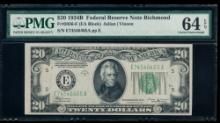 1934B $20 Richmond FRN PMG 64EPQ