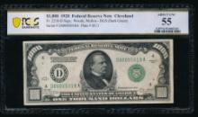 1928 $1000 Cleveland FRN PCGS 55