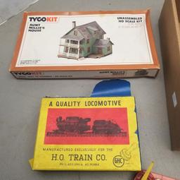 Assorted Model Train Buildings, Vehicles & More