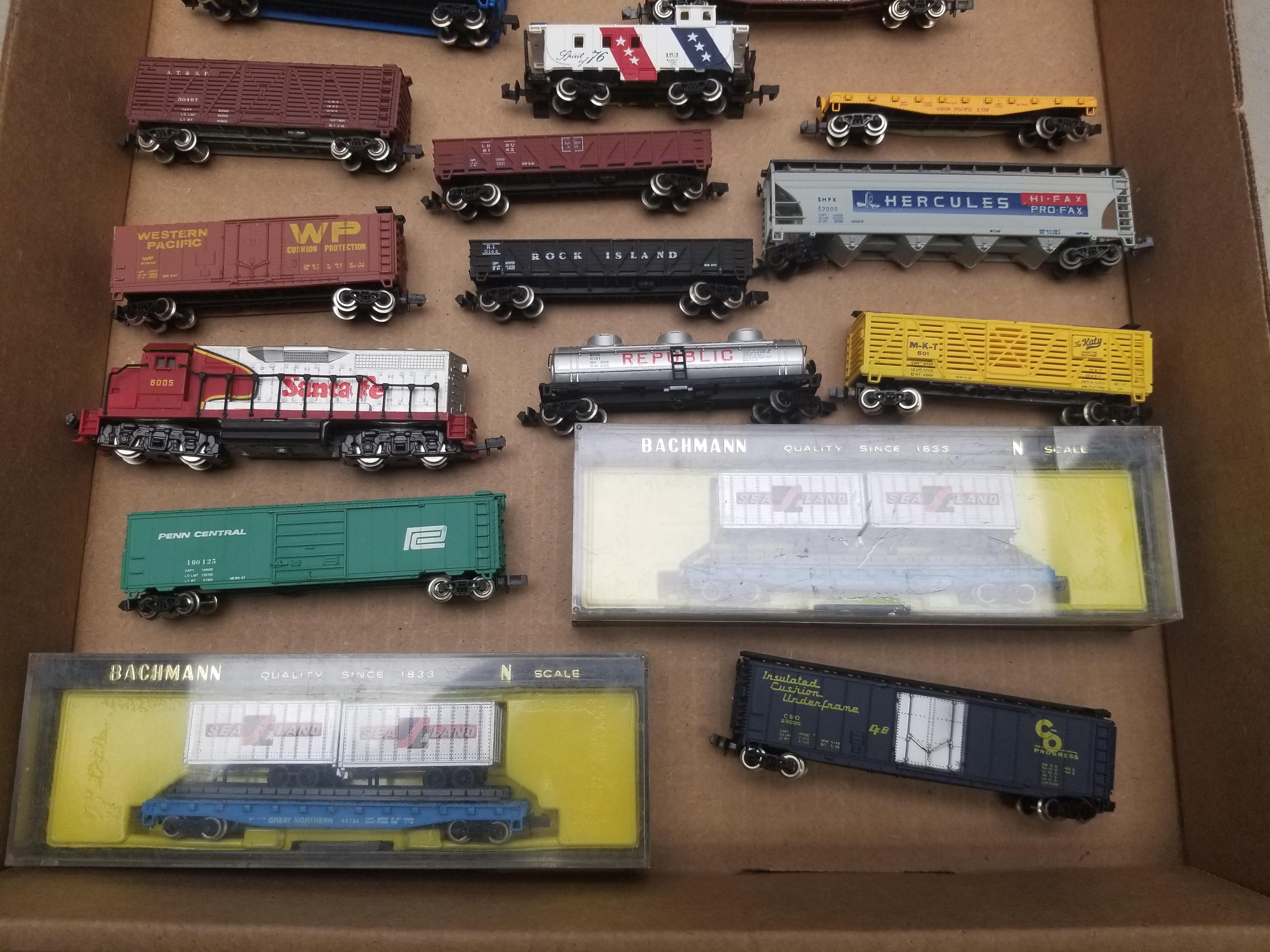 Large Assortment of N Gauge Train Cars