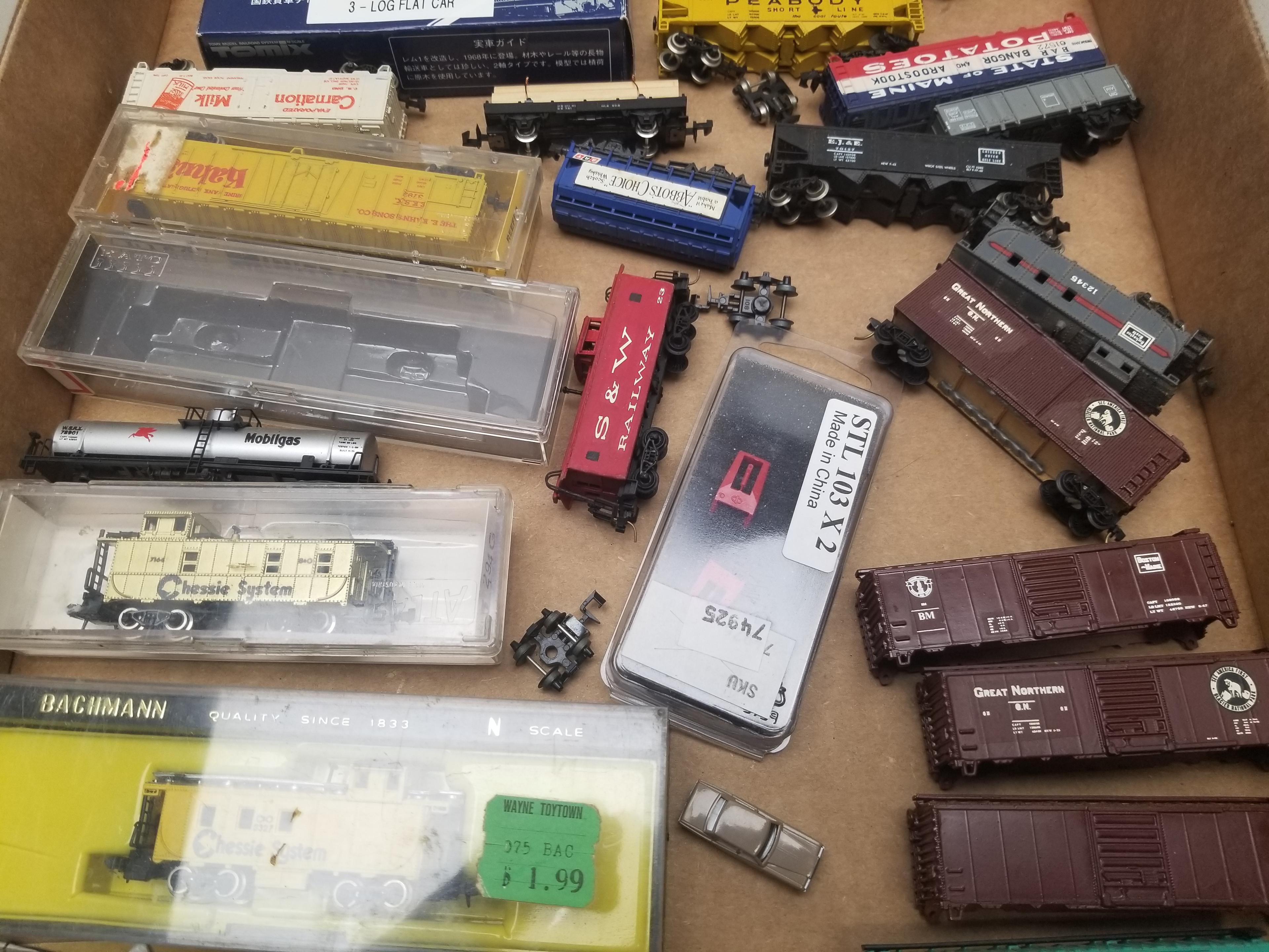 Large Assortment of N Gauge Train Cars