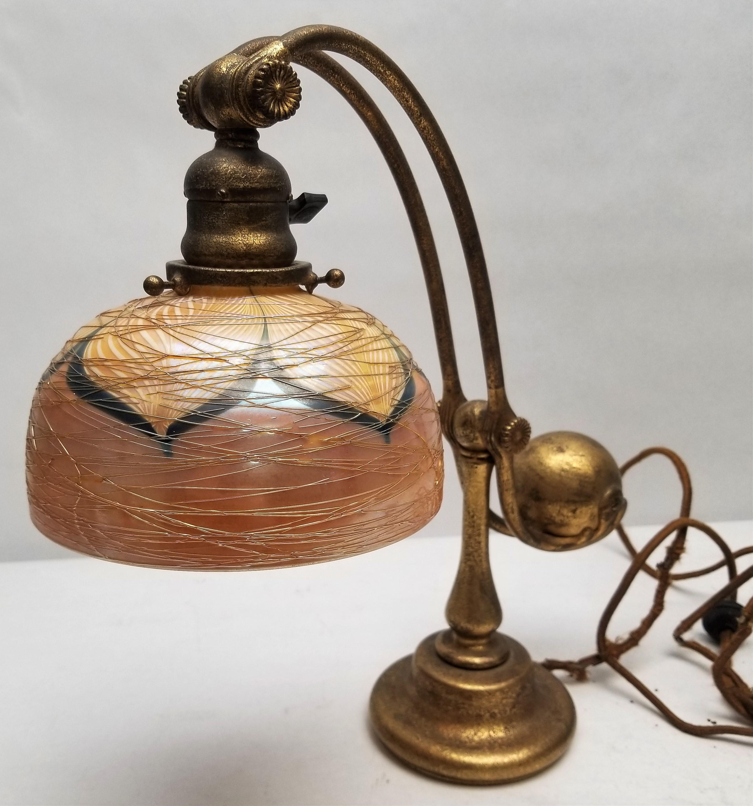 Early Stamped Tiffany Table Lamp