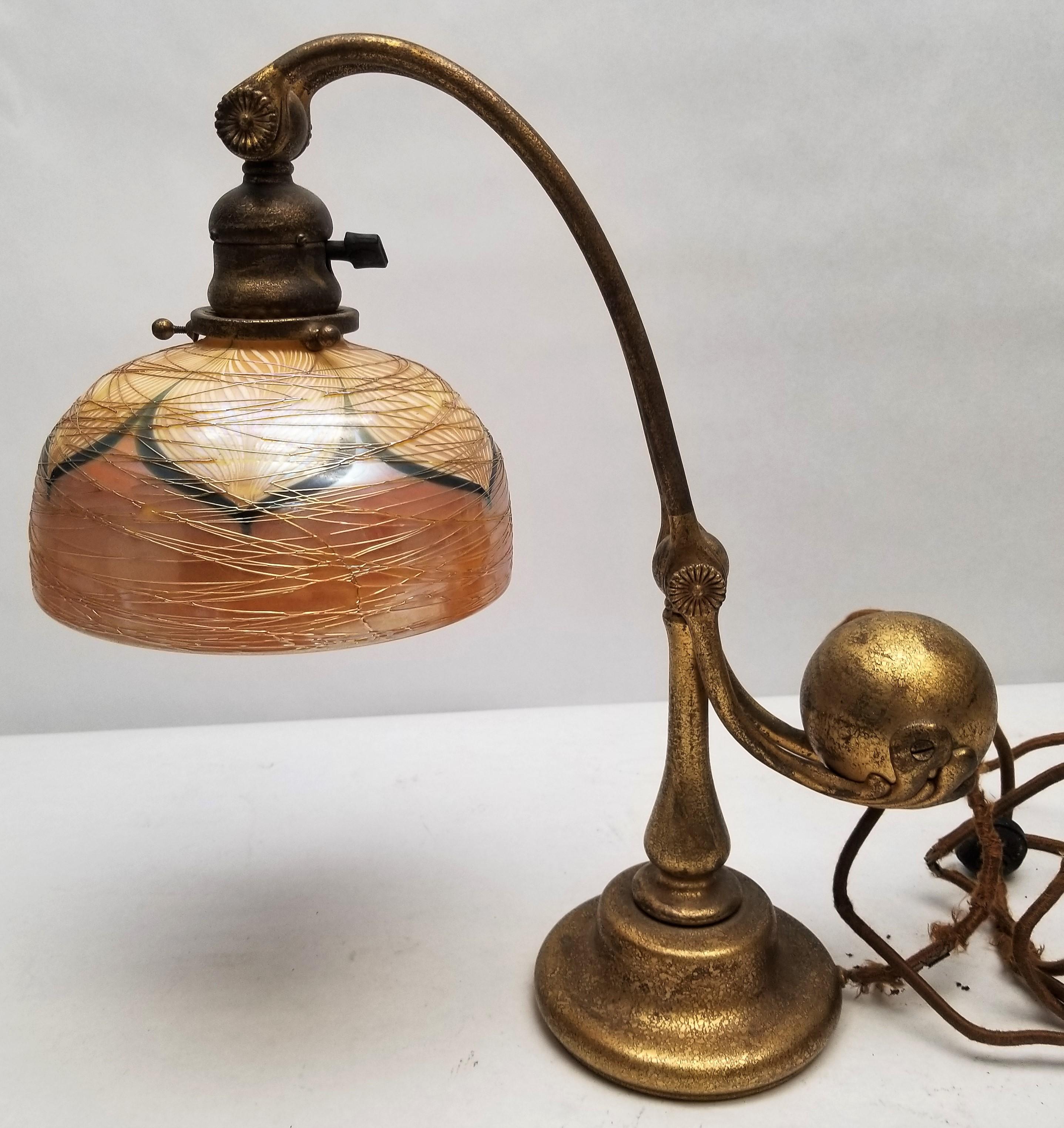 Early Stamped Tiffany Table Lamp